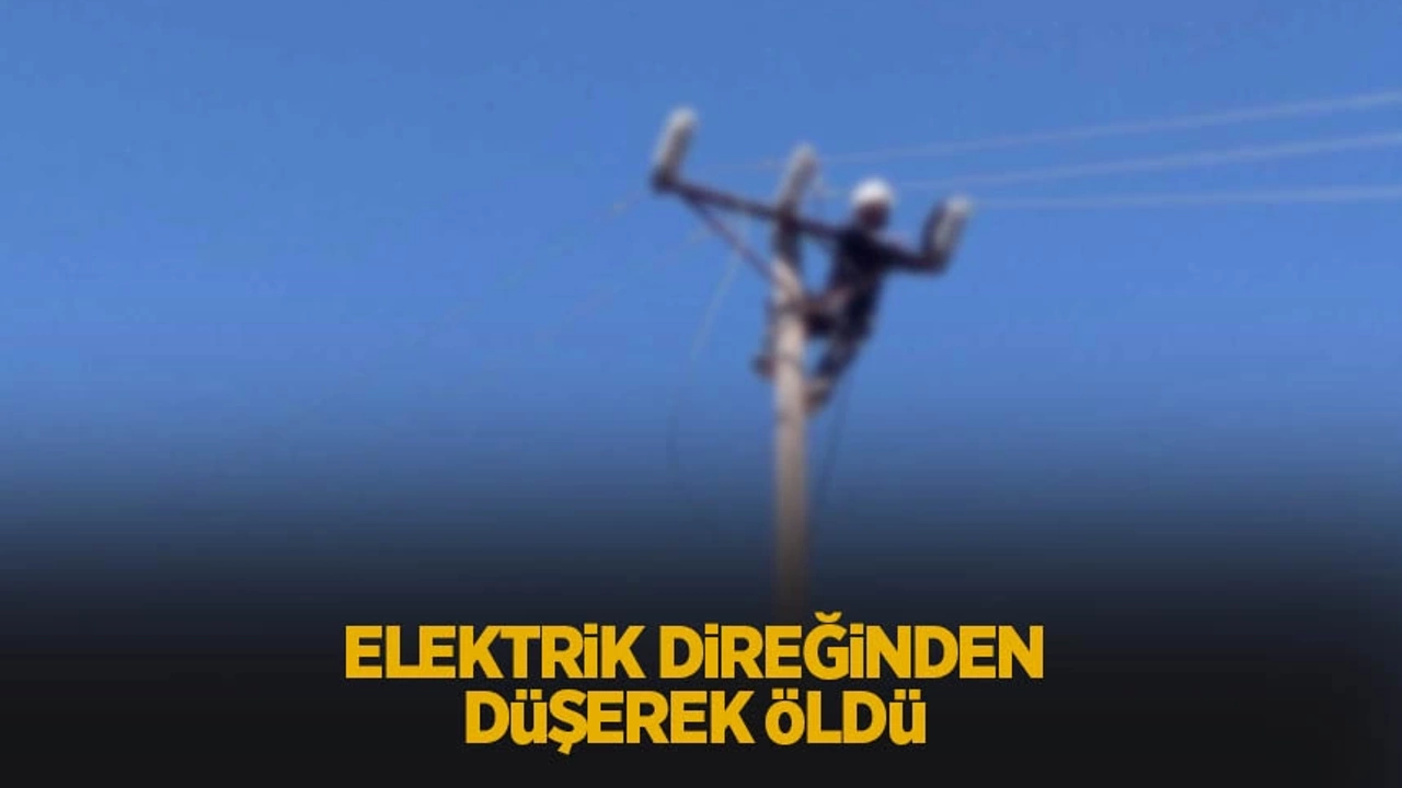 Elektrik direğinden düşen şahıs Hayatını kaybetti