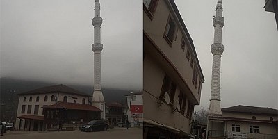 Taraklı’da Çift Şerefeli Minare korkutuyor