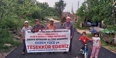 Taraklı Hacı Yakup Mahallesi Ak parti Mahalle Başkanı Fazlı Yıldırım  ''Ekrem Yüce’ye teşekkür etti''