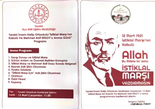 12 MART İSTİKLAL MARŞI'nın KABULÜ ve MEHMET AKİF ERSOY'u ANMA GÜNÜ