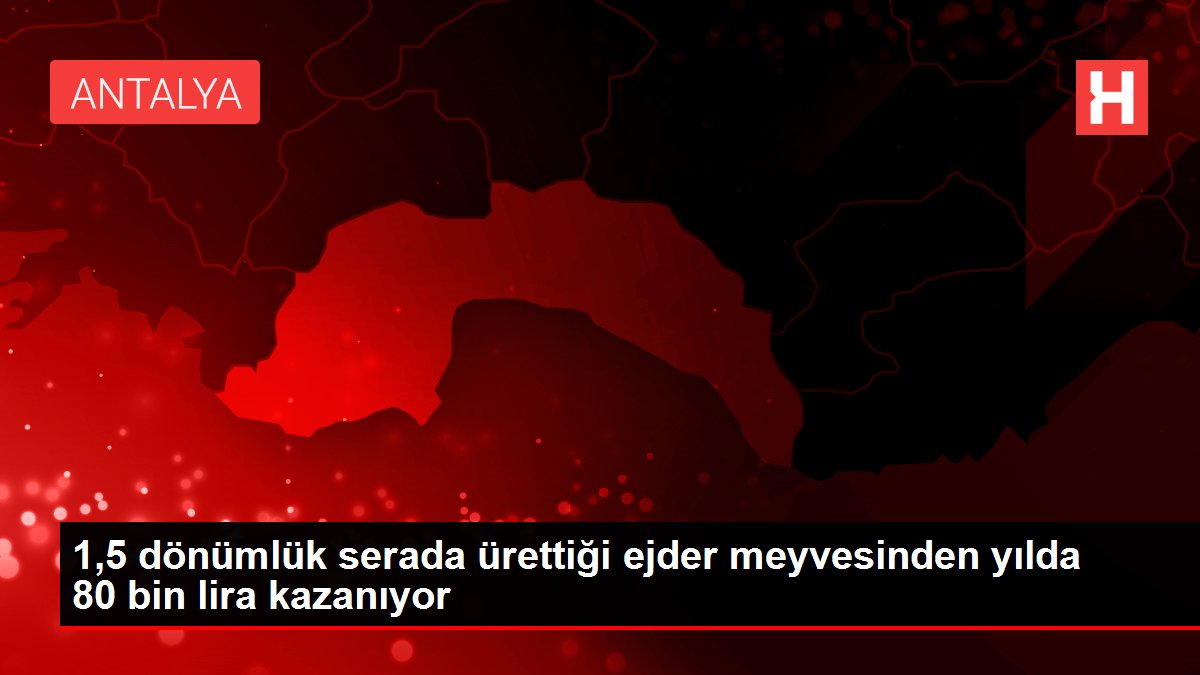 1,5 dönümlük serada ürettiği ejder meyvesinden yılda 80 bin lira kazanıyor