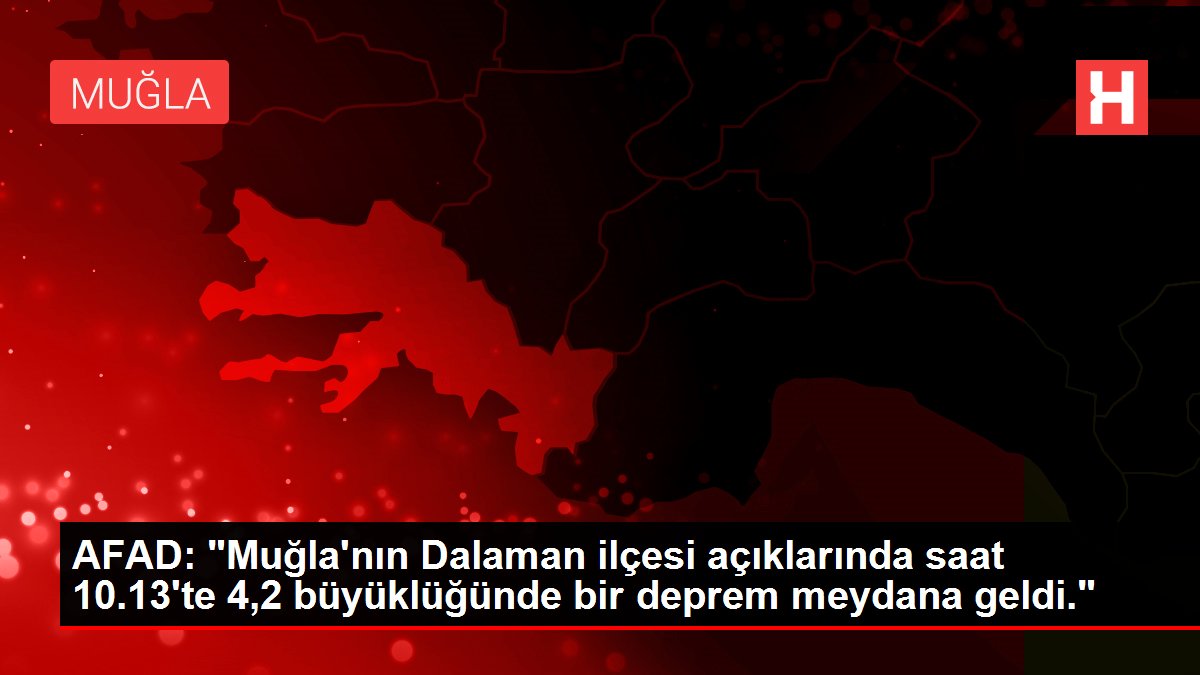 Akdeniz'de 4,2 büyüklüğünde deprem