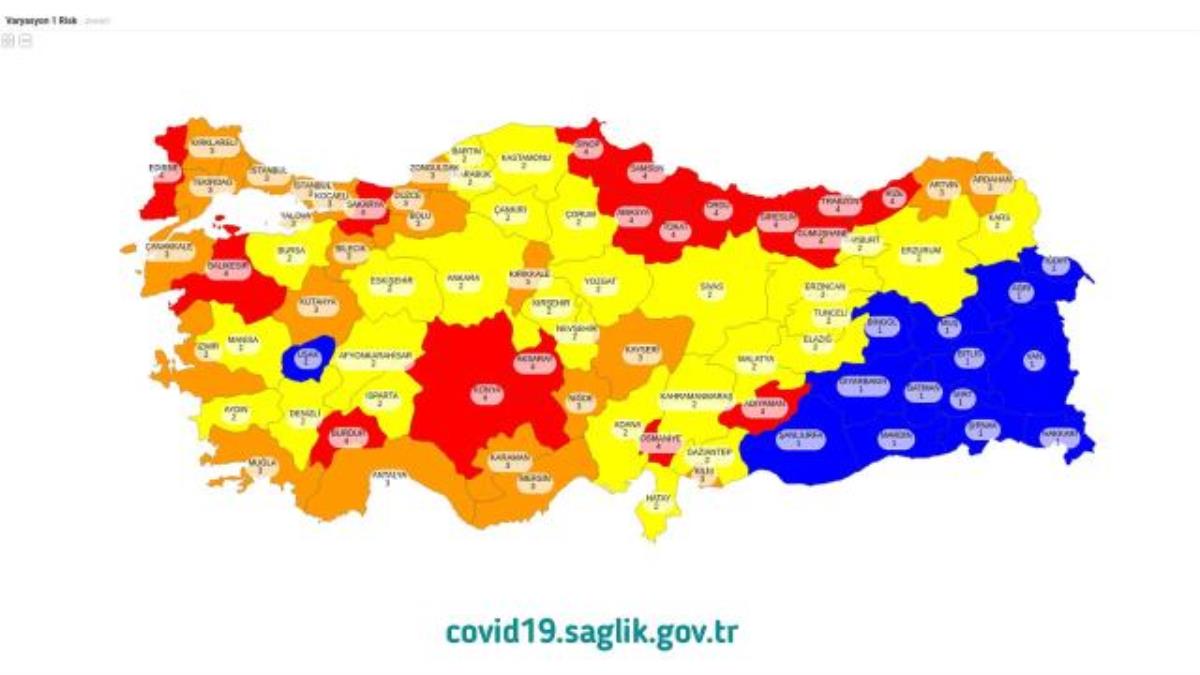 Çok Yüksek riskli iller hangileridir? Çok Yüksek Risk (Kırmızı) grubunda bulunan şehirler hangileri? Çok yüksek riskli şehirler listesi...