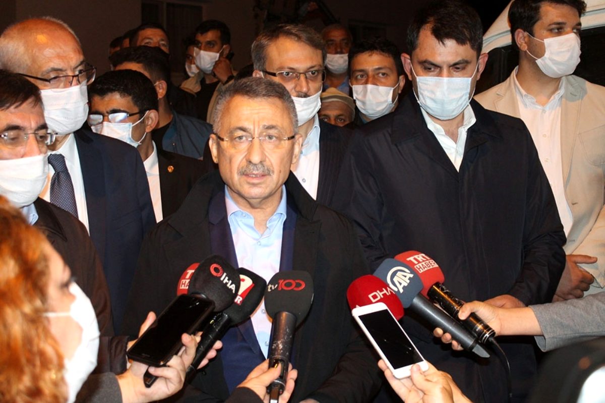 Cumhurbaşkanı Yardımcısı Oktay, deprem bölgesinde açıklama yaptı