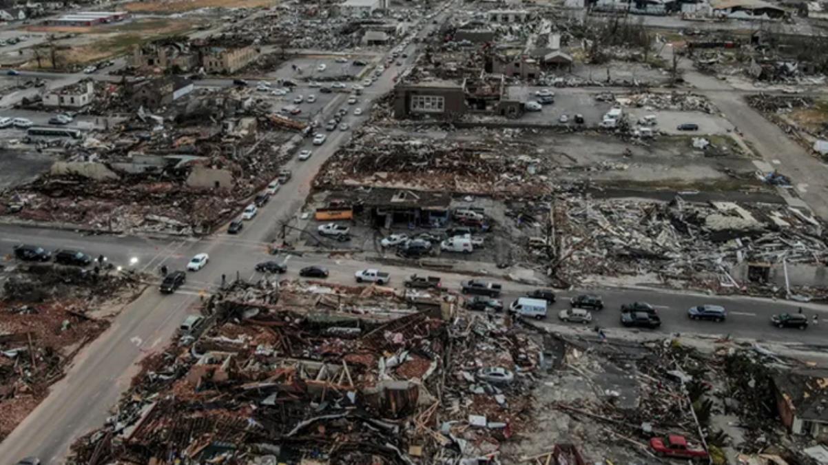 Hortum kasırgası ABD'yi dümdüz etti! Bir gecede 5 eyalet yerle bir oldu, 80 kişi hayatını kaybetti
