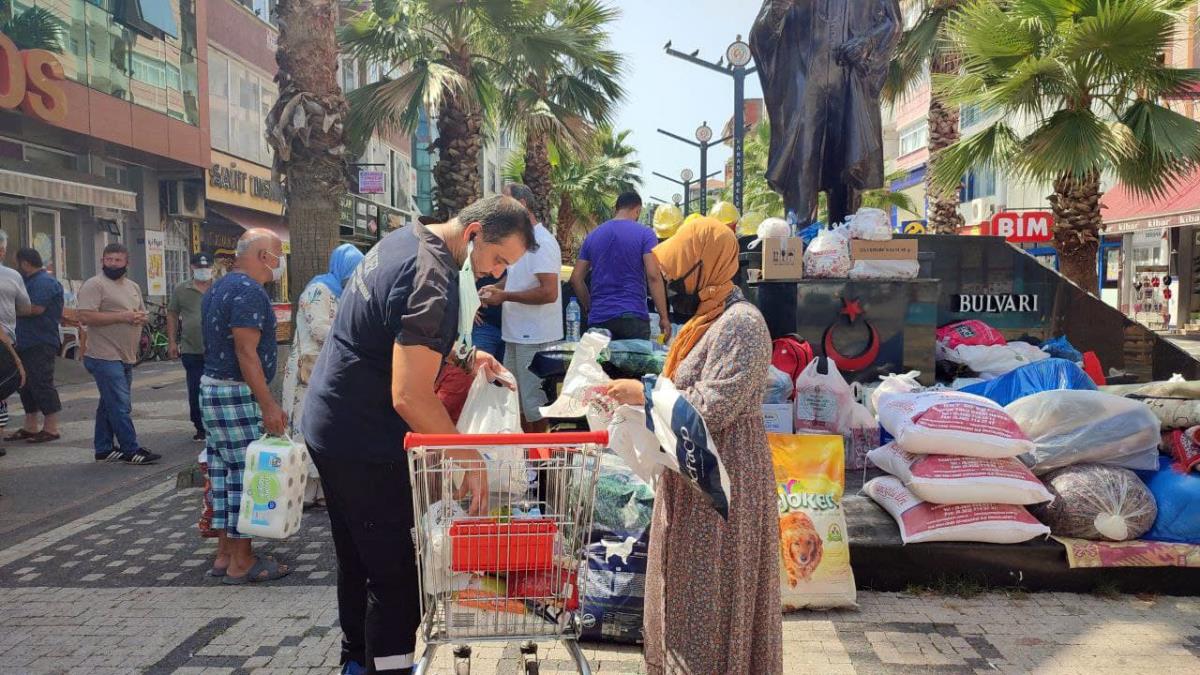 Karasu'da orman yangınlarından etkilenenler için yardım kampanyası başlatıldı