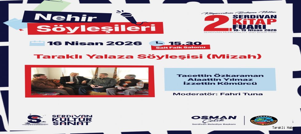 2. Serdivan Kitap Fuarı’nda Mizah Dolu Taraklı Söyleşisi: Edebiyatseverler 16 Nisan’da Buluşuyor