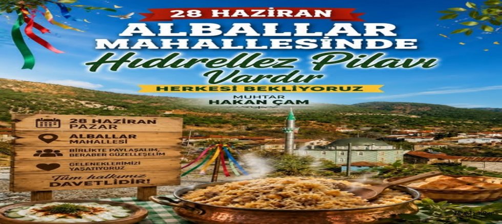 Taraklı Alballar Mahallesi'nde Geleneksel Hayır Pilavı Düzenleniyor