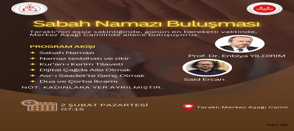 Taraklı’da Eğitim Yılının İkinci Dönemi Sabah Namazı Buluşmasıyla Başlıyor