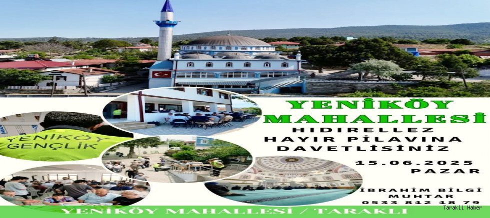 Taraklı Yeniköy Mahallesi’nde Geleneksel Hıdırellez Hayır Pilavı Etkinliği
