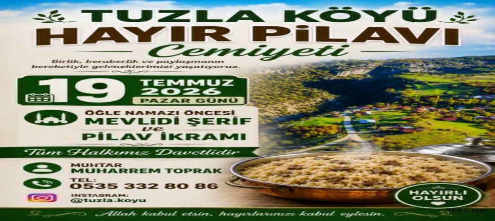 Tuzla Mahallesi'nde Hayır Pilavı Düzenleniyor