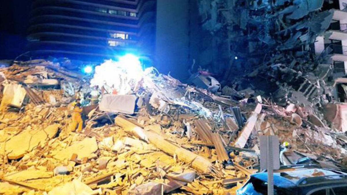 Miami'de 11 katlı bina çöktü, enkaz altında yaralılar var