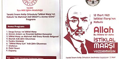 12 MART İSTİKLAL MARŞI'nın KABULÜ ve MEHMET AKİF ERSOY'u ANMA GÜNÜ