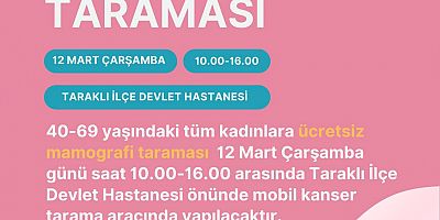 40- 69 yaşındaki tüm Kadınlara Meme Kanseri Taraması