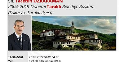 Özkaraman SAÜ Siyasal Bilgiler Fakültesi’n de Ders Anlatacak