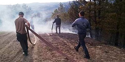 İçdedeler Karabıyır Mevkiinde Korkutan Orman Yangını