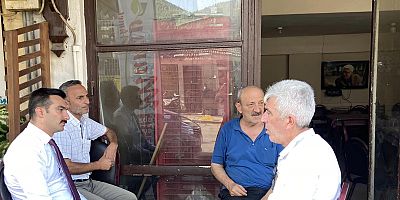 Kaymakam Burak Serttaş, vatandaşlarla 