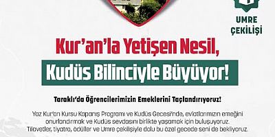 Kudüs Gecesi ve Yaz Kur’an Kursu Kapanış Programına Davet
