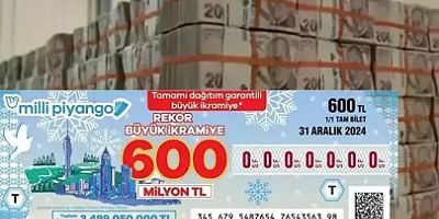 Milli Piyango Yılbaşı çekilişinde büyük ikramiyeyi kazandıran rakamlar 
