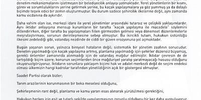 Saadet Partisi'nden Basın Açıklaması