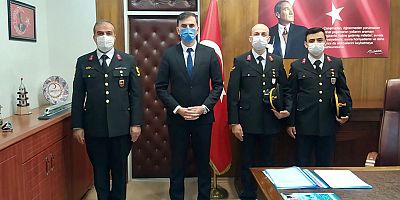 Taraklı İlçe Jandarma Komutanlığı 182. Kuruluş Yıl Dönümünde Kaymakam Levent Küçük’ü Ziyaret Etti
