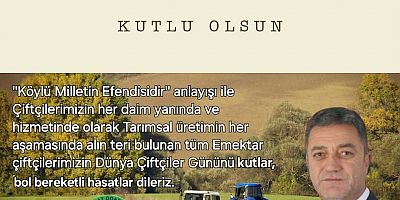 Taraklı Ziraat Odası Başkanı Ruhi Avdan’dan 14 Mayıs Dünya Çiftçiler Günü Mesajı