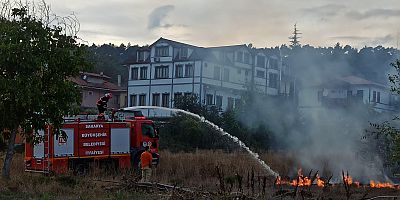 Ulucami Mahallesi'nde Anız Yangınına Hızlı Müdahale