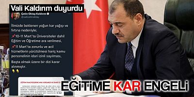 Vali Kaldırım açıkladı