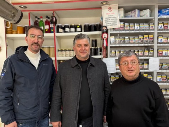 Taraklı Esnaf ve Sanatkarlar Odası Başkanı İsmail Çelik’ten İzzettin Kömürcü’ye ziyaret