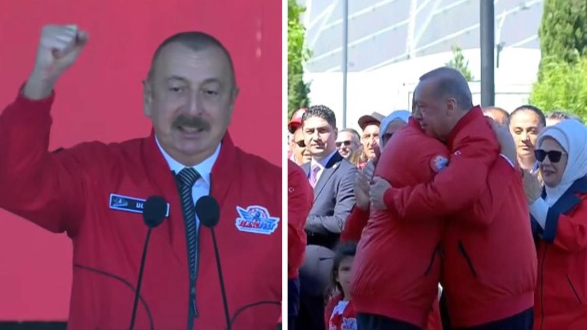 TEKNOFEST fuarında Aliyev'in sözleri alandakileri coşturdu, Erdoğan ayağa kalkıp sarıldı - Haberler