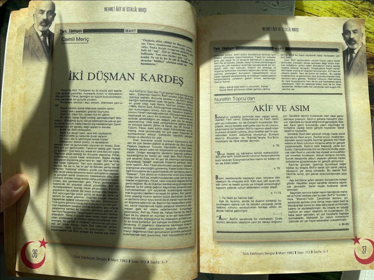 Türk Edebiyatı Dergisinin 50 yıllık arşivi Mehmet Akif Ersoy'a ışık tutuyor