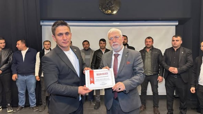 Yeniden Refah Taraklı Teşkilatına Başarı Belgesi,